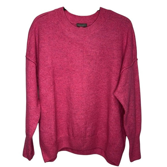 Vince Camuto Pink Crew Neck Long Sleeve Knit Pullover Sweater- Medium