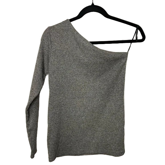 H&M One-Shoulder Gray charcoal Knit Top- Medium
