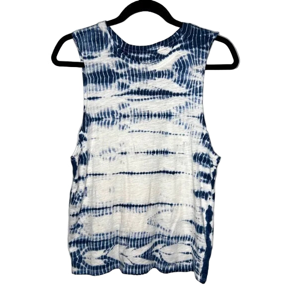 Aeropostale Casual and Stylish Blue and White Tie Dye Tank Top- Small