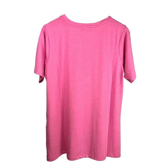 Zenana Pink Plus Size Premium T-Shirt Soft Stretch Material