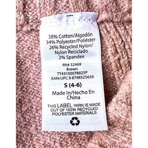 Womens Time and Tru Knit Lounge Brown Drawstring Pants-Small