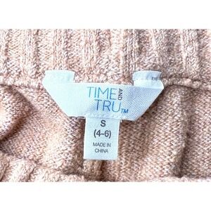 Womens Time and Tru Knit Lounge Brown Drawstring Pants-Small