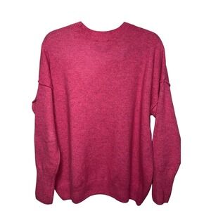 Vince Camuto Pink Crew Neck Long Sleeve Knit Pullover Sweater- Medium