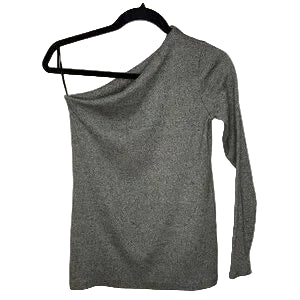 H&M One-Shoulder Gray charcoal Knit Top- Medium