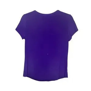 Adele & May Womens Purple Embellished Short Sleeve Knit Top-Small