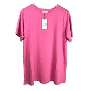Zenana Pink Plus Size Premium T-Shirt Soft Stretch Material