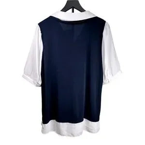 Adrianna Papell Womens  Navy Blue Top XL